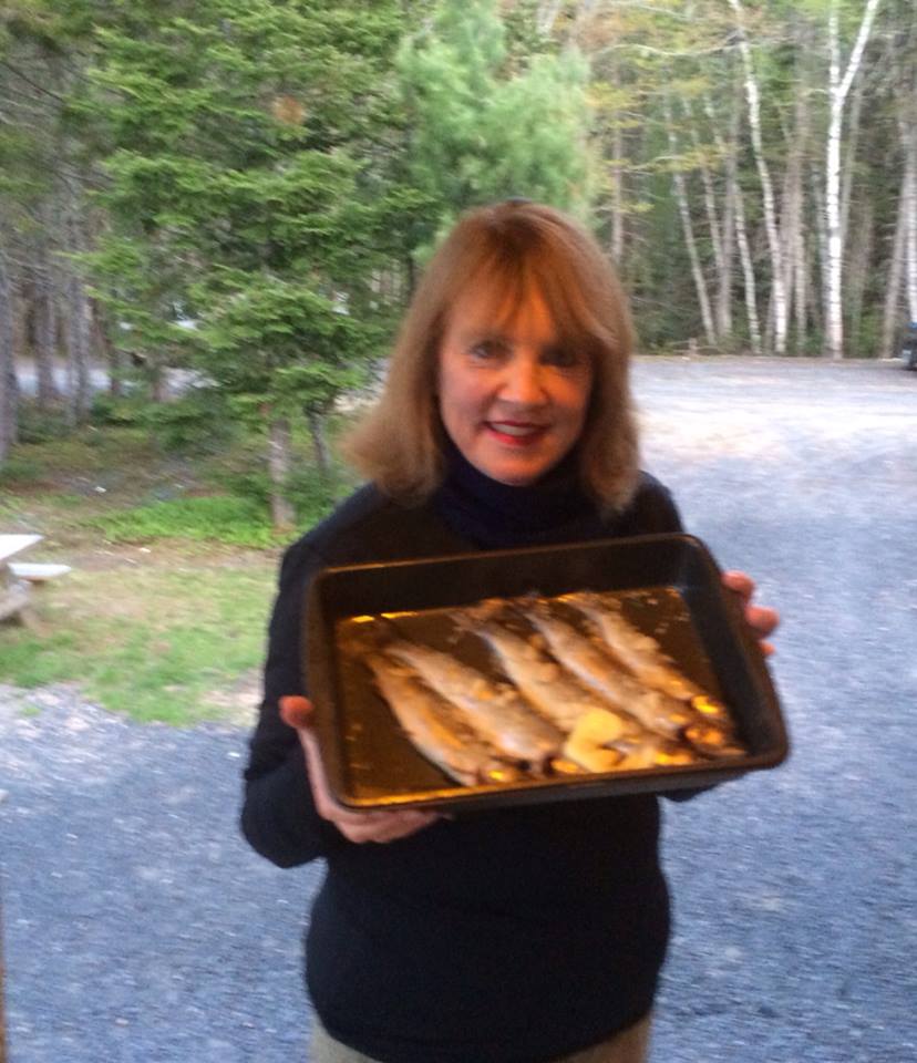 The author/artist with the Miramichi Catch! Canada June 2014