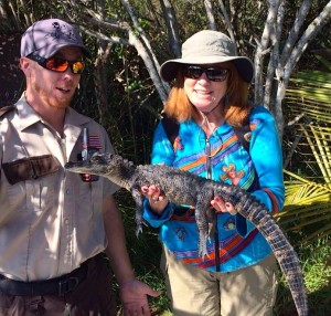 Holding The Baby Alligator