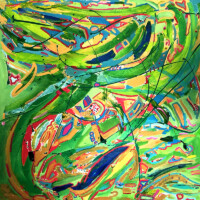 JOY (48x48 Acrylic on Canvas)